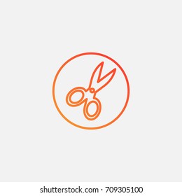 Scissors icon.gradient illustration isolated vector sign symbol