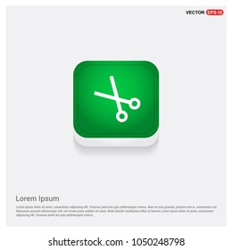 Scissors iconGreen Web Button