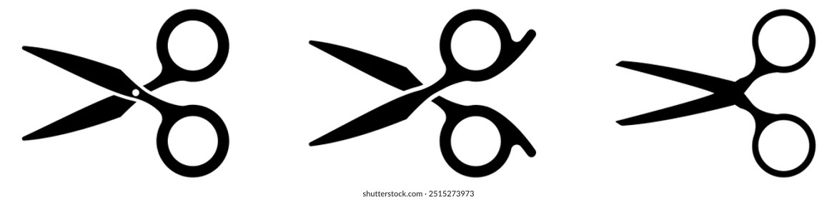 Scissors Icons isolated on white background

