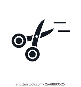 scissors icons isolated on White Background. Flat style design