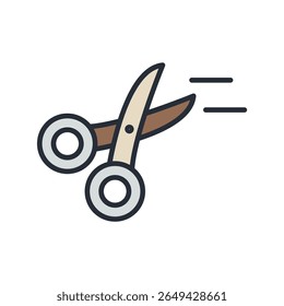 Iconos de tijeras aislados sobre fondo blanco. Diseño de estilo plano