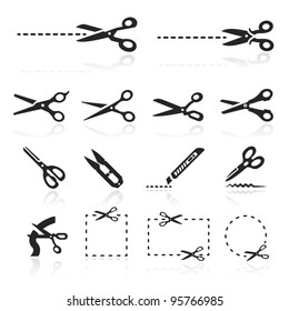 Scissors Icons set