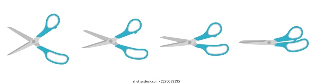 Iconos de tijeras. Tijeras de corte aisladas. Pictograma de tijera. Símbolo de corte. Ilustración del vector