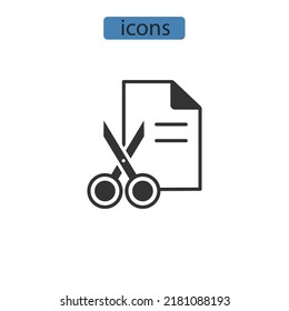 Scissors icons  symbol vector elements for infographic web