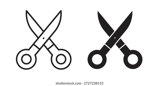 Scissors icons symbol. vector illustration pack for apps and designs