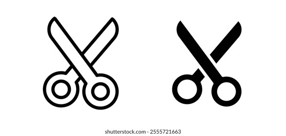 Scissors icons for web ui designs