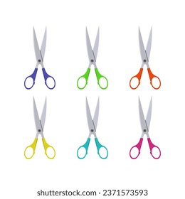 Scissors illustrated in vector on background