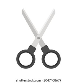 Scissors illustration flat design on white background