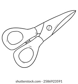 scissors illustration hand drawn outline vector