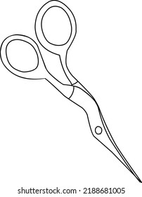 Schere Illustration. Handgezeichnete Doodles-Illustration.
Line Art