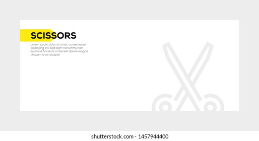SCISSORS AND ILLUSTRATION ICON CONCEPT