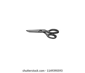 Scissors Illustration - A vector cartoon illustration of a pair of Scissors.