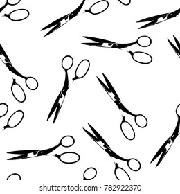 scissors infinite pattern black white