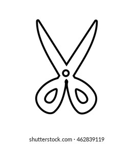 scissors instrument office school cut icon. Isolated and flat illustration. Vector graphic