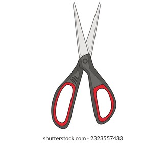 Scissors in isolate on a white background. Vector illustration.