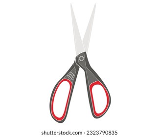 Scissors in isolate on a white background. Vector illustration.