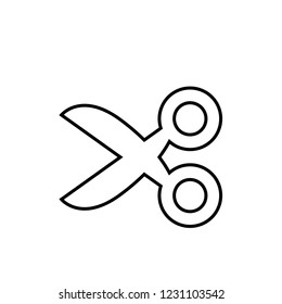 Scissors isolated flat mobile Icon