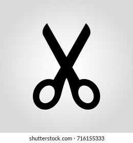 scissors isolated flat vector icon