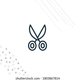 Scissors isolated line icon for web and mobile