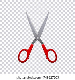 Scissors isolated on transparent background 