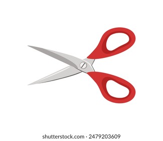 Scissors isolated on white background. Vector cartoon flat icon.