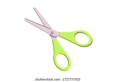 Scissors isolated on white. Stock vector illustration in flat style.