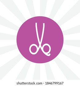 scissors isolated simple solid vector icon