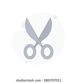 Scissors isolated vector flat illustration on white
