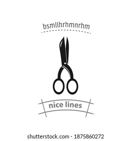 Scissors isolated vector icon. beauty, cosmetics design element