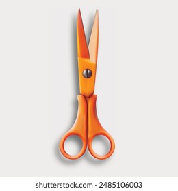 Scissors isolated, white background. Vector. Colorful school supplies, vector illustration. Stationery