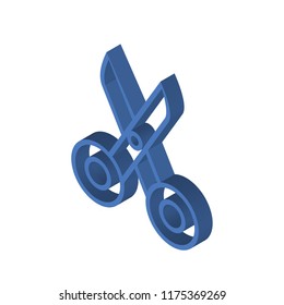 Scissors isometric left top view 3D icon