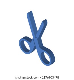 Scissors isometric left top view 3D icon