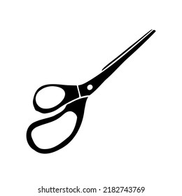 scissors of kitchen tools doodles. Hand drawn vector black silhouette  illustration on white background. Clipart for restaurant menu, recipe book, and wallpaper.