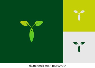 Scissors Leaves logo template vector illustration