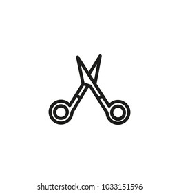 Scissors line icon