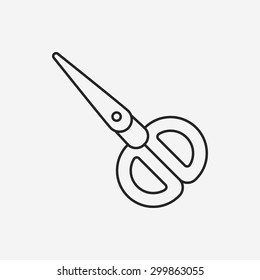 scissors line icon