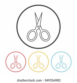 scissors line icon