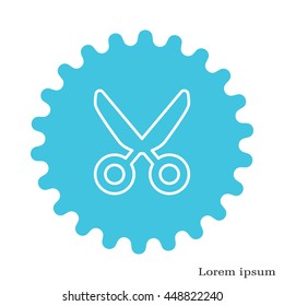 scissors line icon