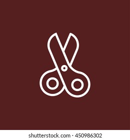 scissors line icon