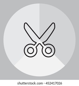 scissors line icon