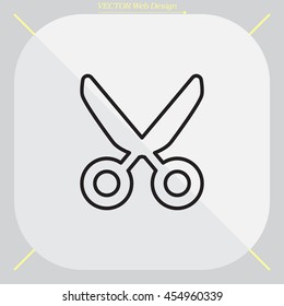scissors line icon