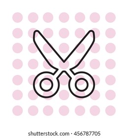scissors line icon