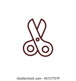 scissors line icon