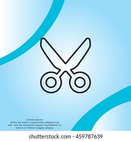 scissors line icon