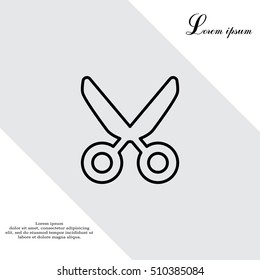 scissors line icon