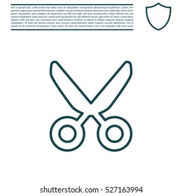scissors line icon