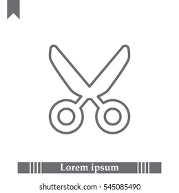 scissors line icon
