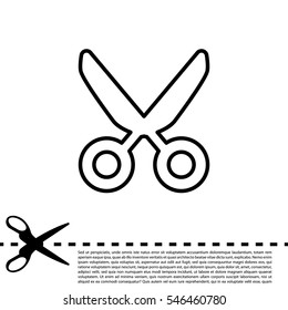 scissors line icon
