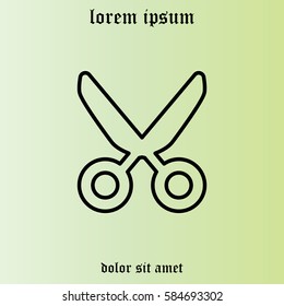 scissors line icon