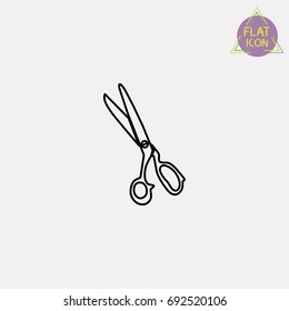 scissors line icon